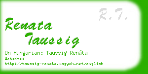 renata taussig business card